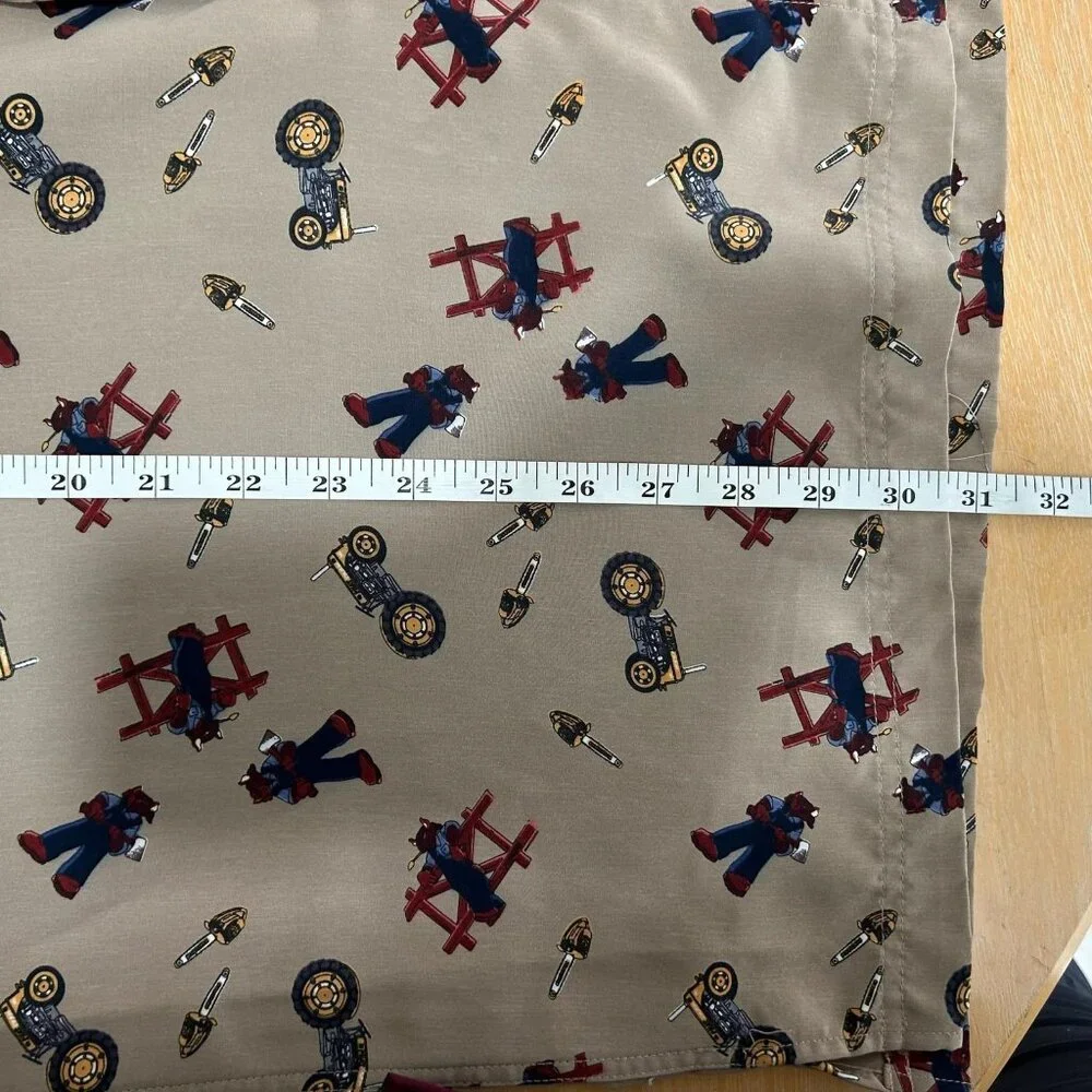 Vintage Phat Farm Shirt Mens XL Tan All Over Print Workwear Tools Streetwear 90s - Picture 11 of 11